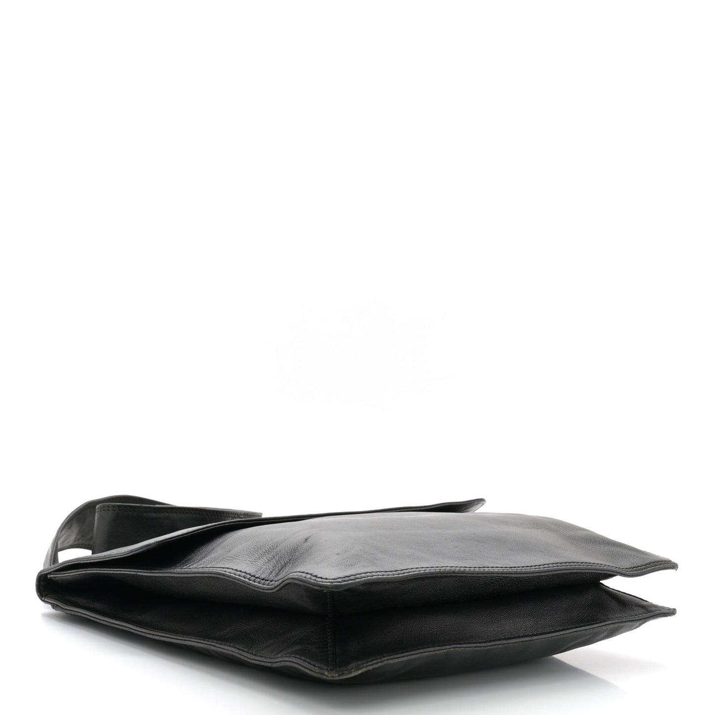 Lambskin Logo Messenger Dark Brown