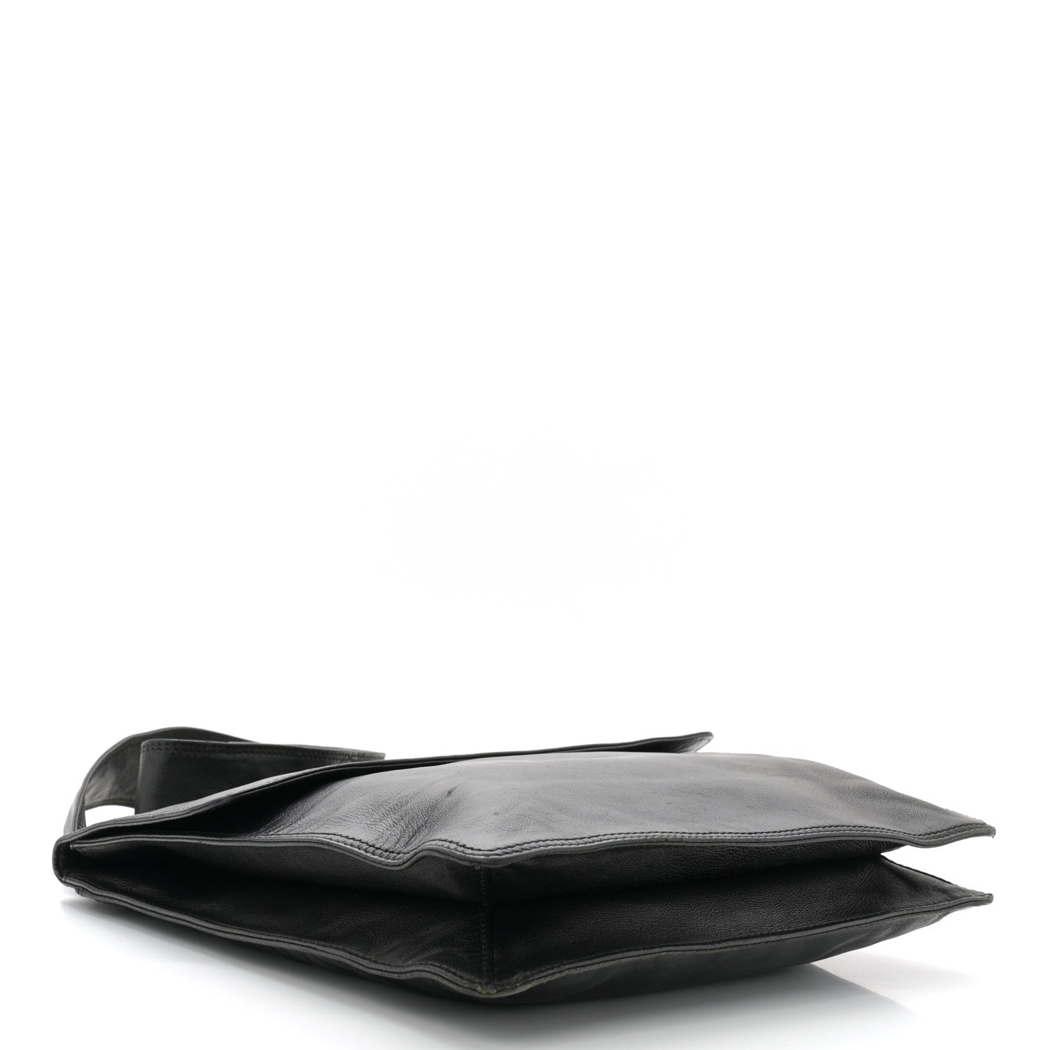 Chanel Lambskin Logo Messenger Dark Brown 4 of 11