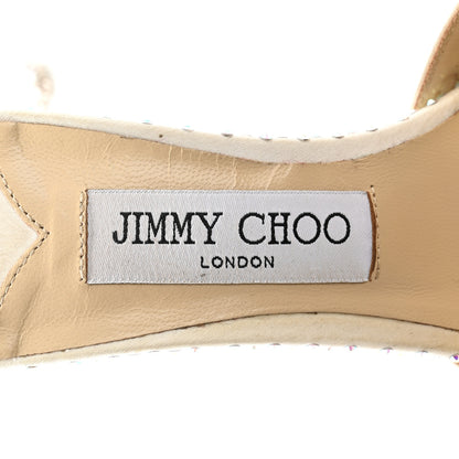 Jimmy Choo Satin Crystal Saeda 100 Pumps 38 Ivory 6 of 11