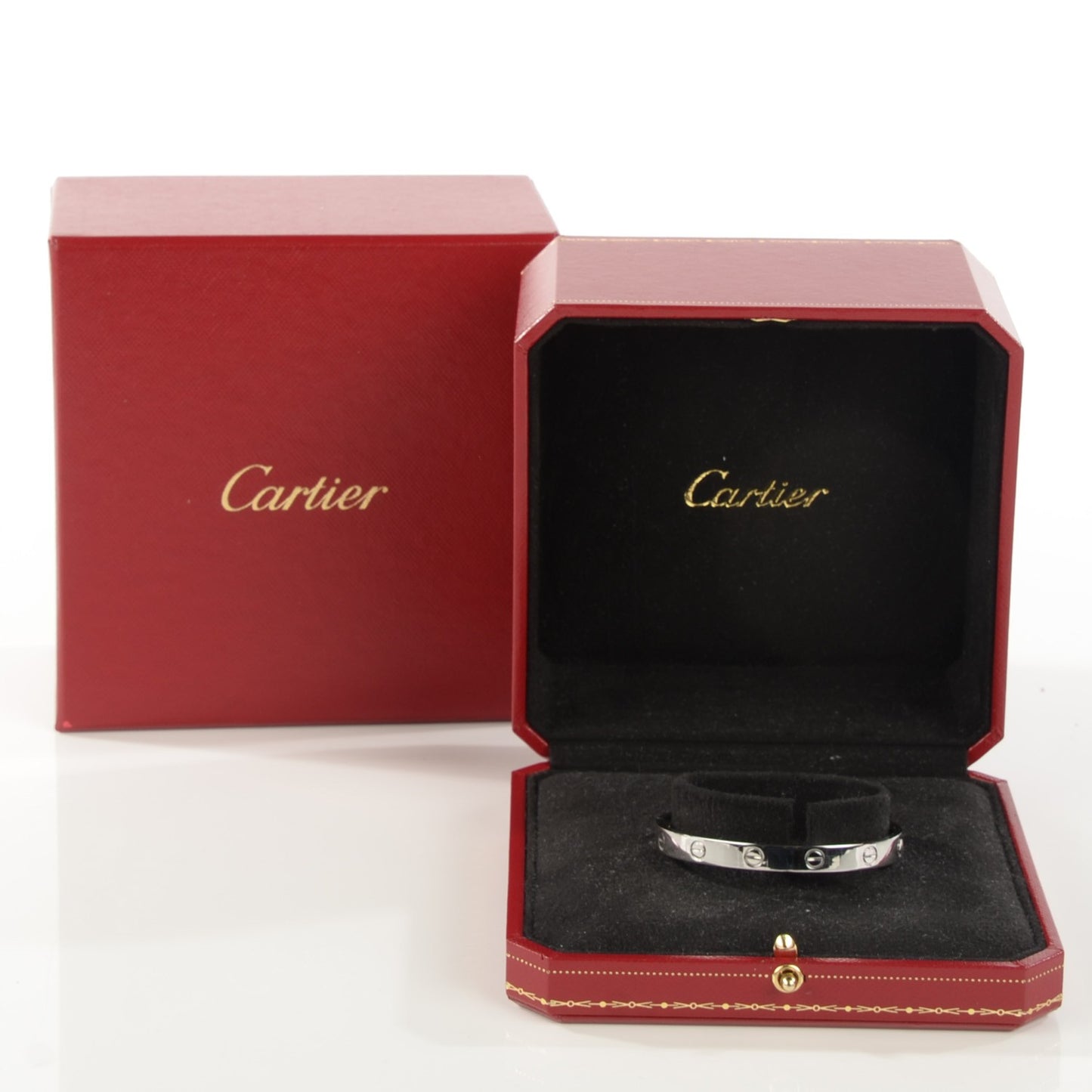 18K White Gold LOVE Bracelet 16