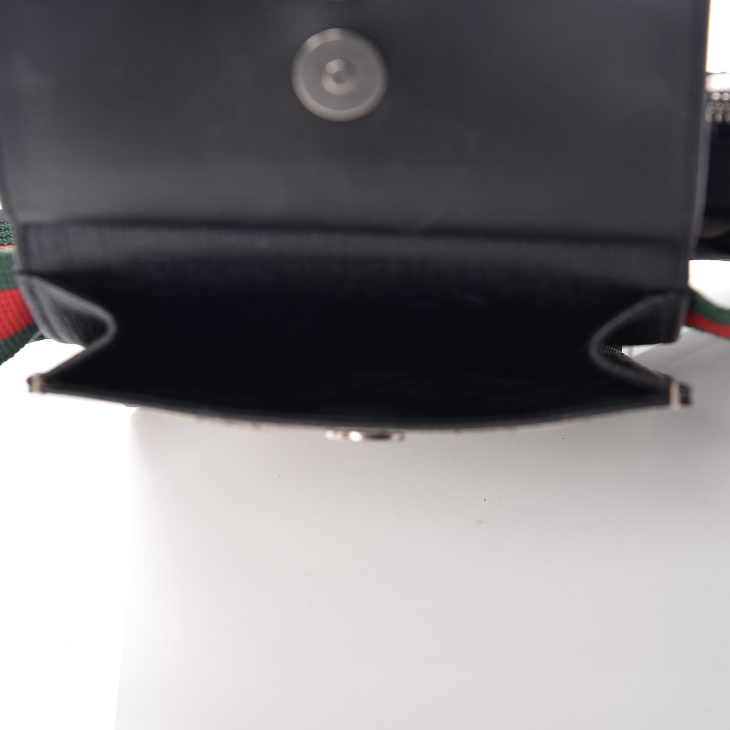 Gucci GG Supreme Monogram Web Belt Bag Black 6 of 13
