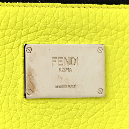 Fendi Cuoio Romano Peekaboo X-Lite Fit Black Giallo Fluo 8 of 9