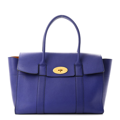 Mulberry Natural Grain Calfskin New Bayswater Indigo 1 of 10