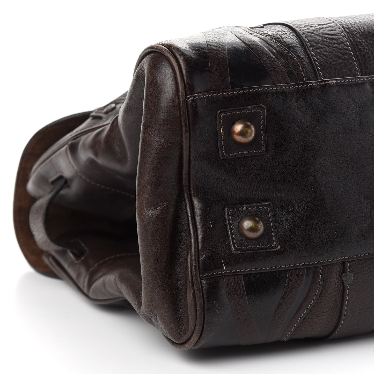 Grained Calfskin Tooled Darwin Bayswater Chocolate