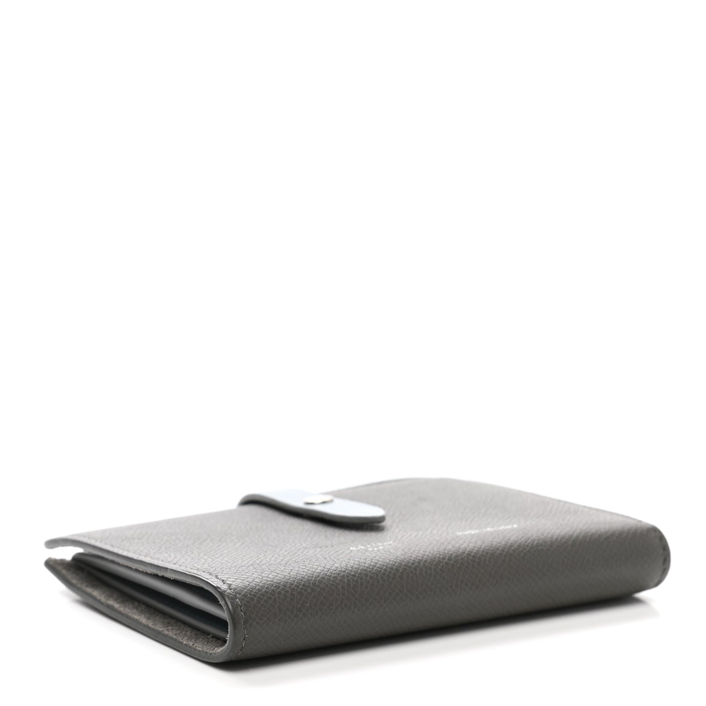 Grained Calfskin Medium Multifunction Strap Wallet Pebble Mineral