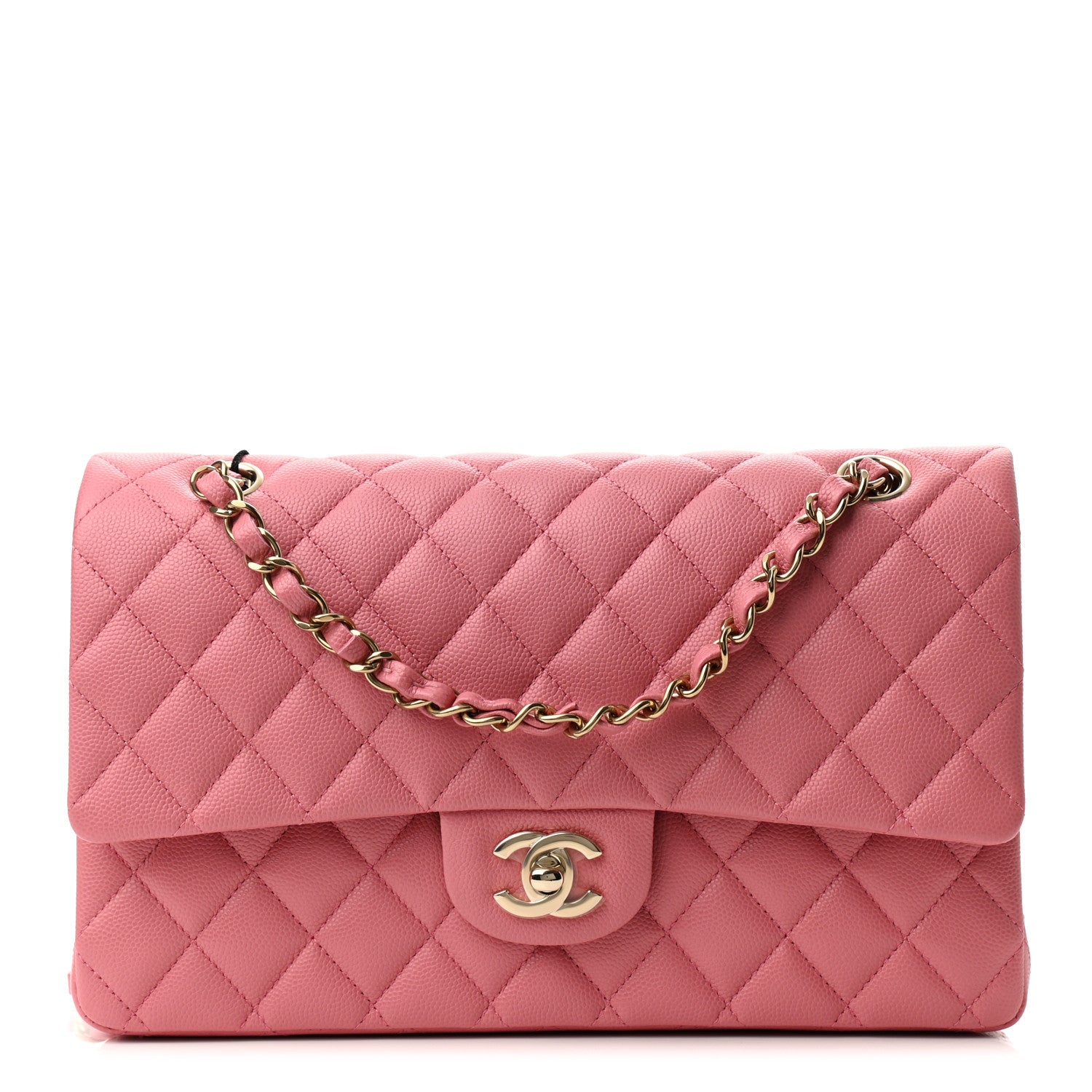 Chanel Caviar Quilted Medium Double Flap Pink 1 of 10