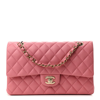 Chanel Caviar Quilted Medium Double Flap Pink 1 of 10