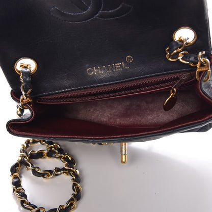 Chanel Lambskin Quilted Mini Square Flap Bag Navy 5 of 12