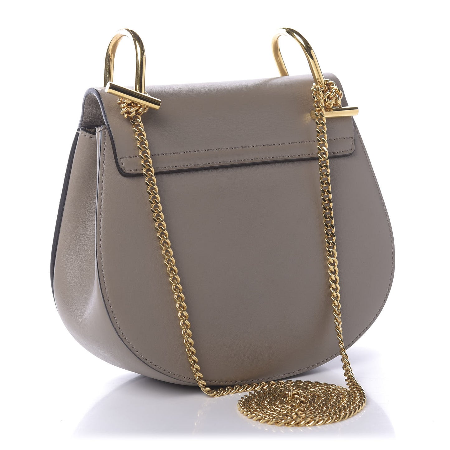 Suede Smooth Calfskin Mini Drew Shoulder Bag Motty Grey