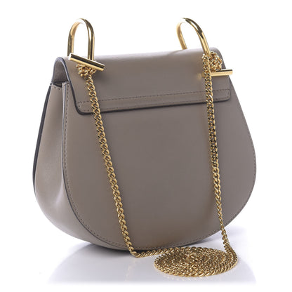 Chloe Suede Smooth Calfskin Mini Drew Shoulder Bag Motty Grey 2 of 9