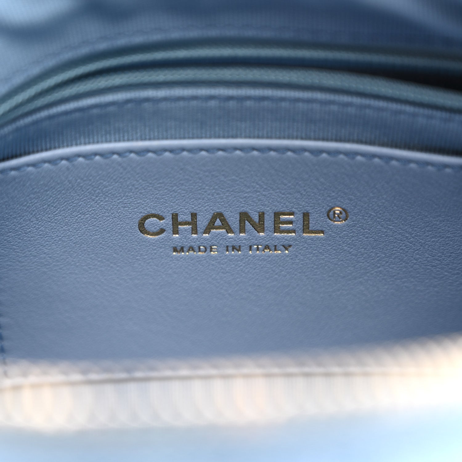 Chanel Washed Denim Quilted Large Trendy Pockets Hobo Blue 6 of 10