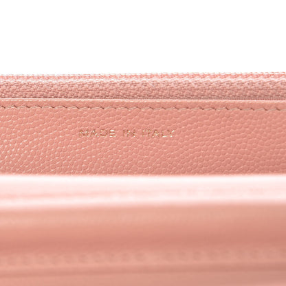 Chanel Caviar Camellia Embossed Wallet On Chain WOC Light Pink 7 of 12