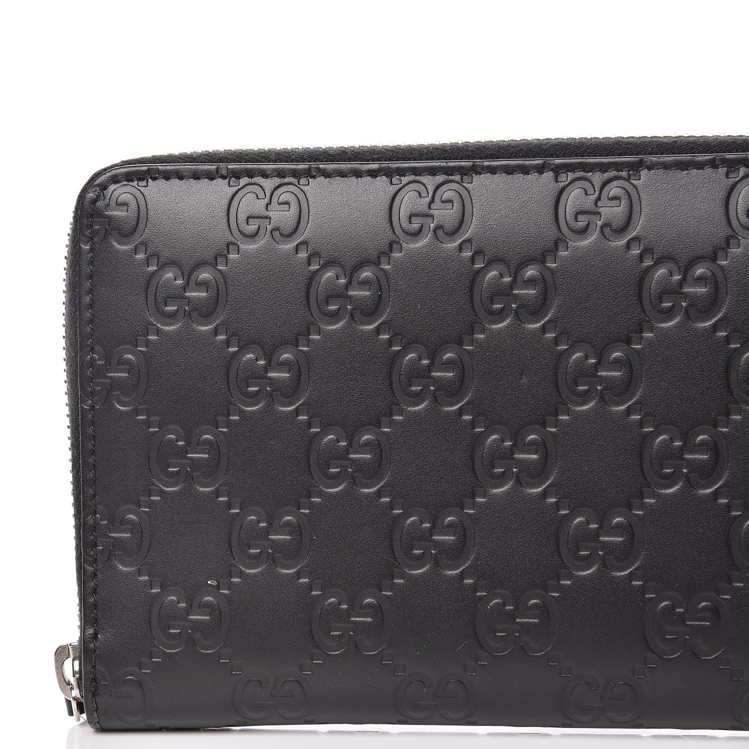 Gucci Guccissima Signature Zip Around Organizer Wallet Black 10 of 11