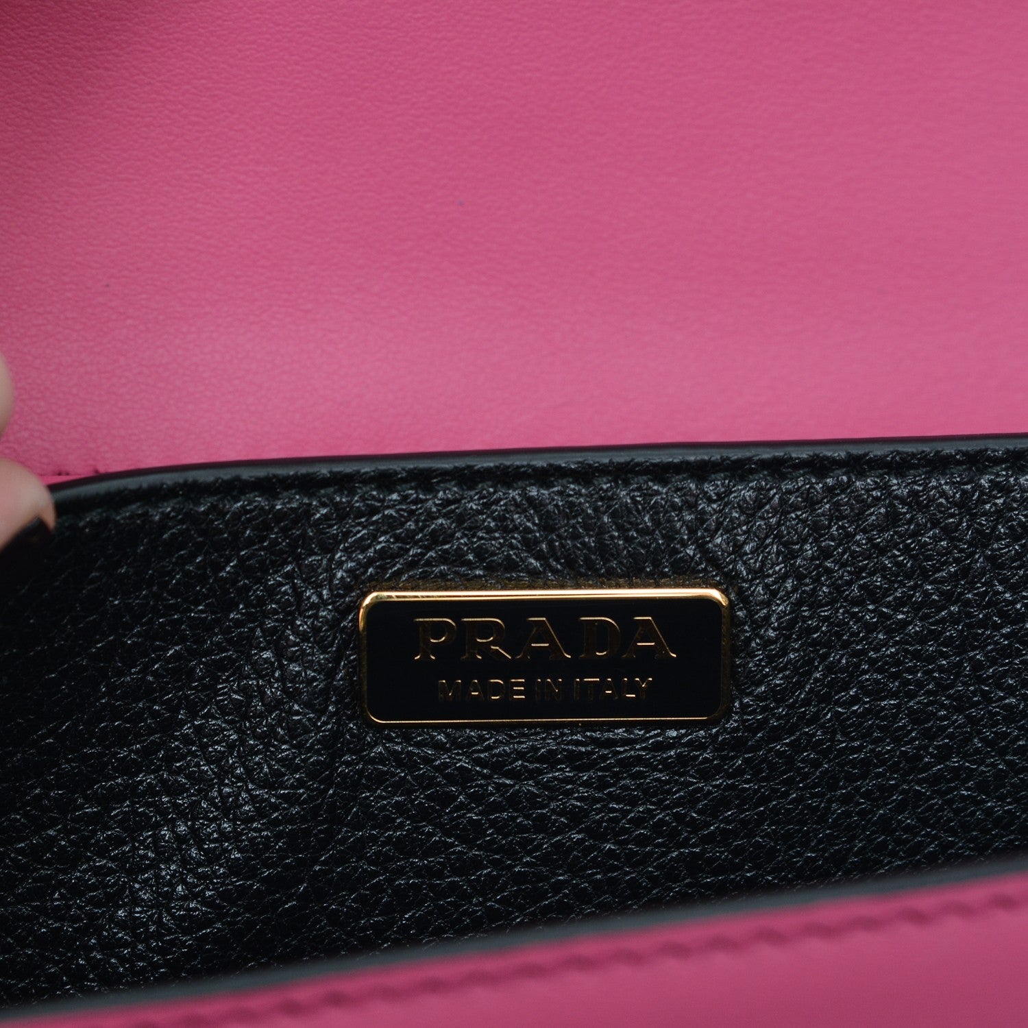 Prada City Calf Saffiano Cahier Bag Fuxia Black 6 of 6