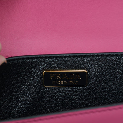 Prada City Calf Saffiano Cahier Bag Fuxia Black 6 of 6