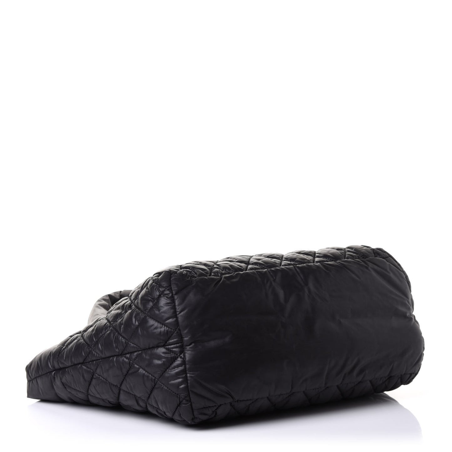 Nylon Quilted Coco Cocoon Medium Reversible Tote Black Red
