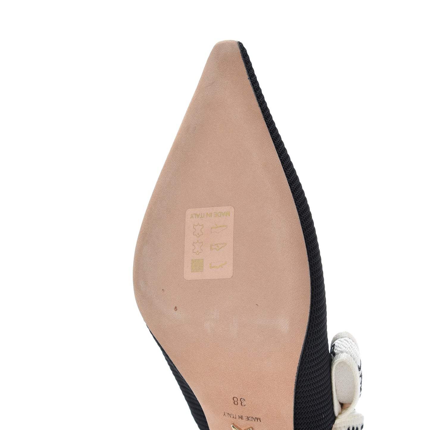 Technical Canvas Ribbon J Adior Slingback 65mm Pumps 38 Black