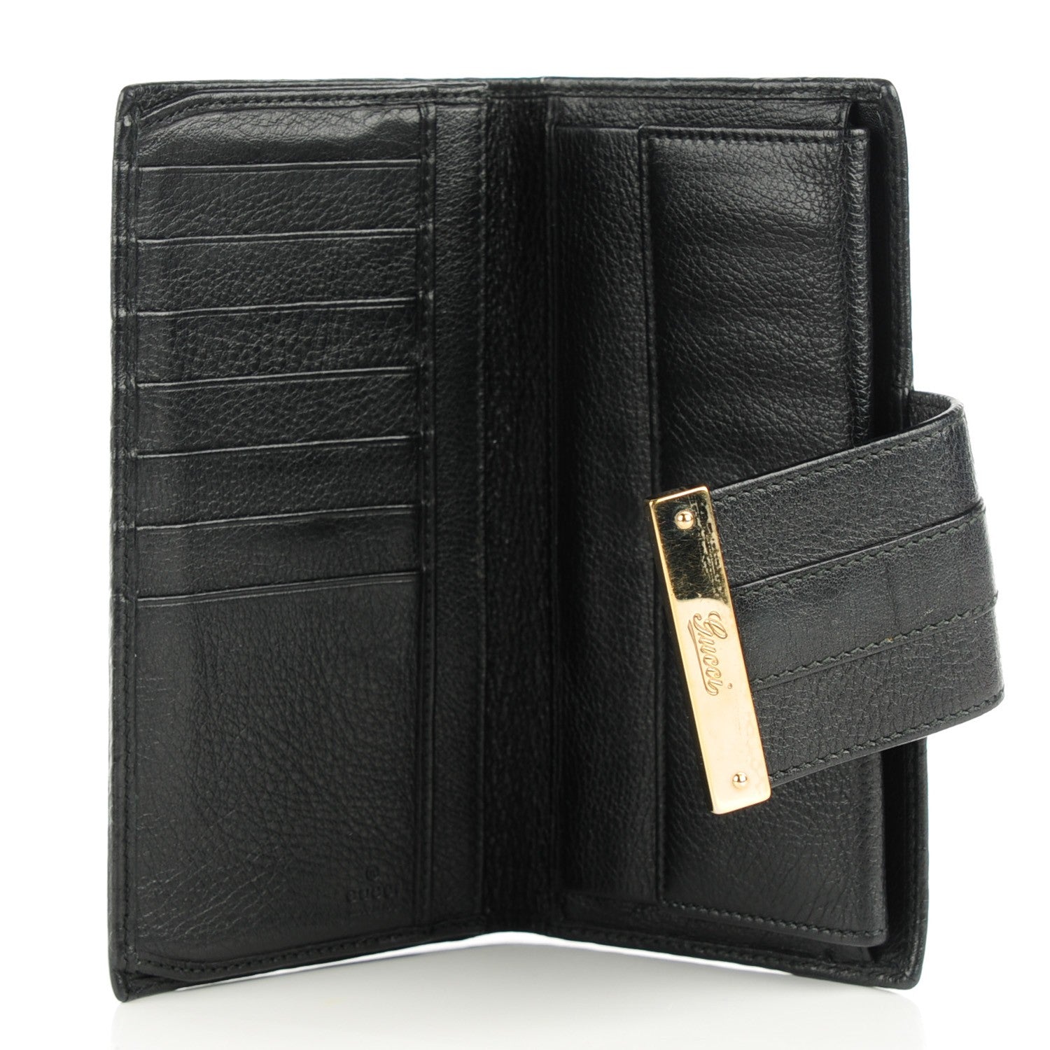 Gucci Guccissima Ladies Web Long Wallet Black 5 of 7