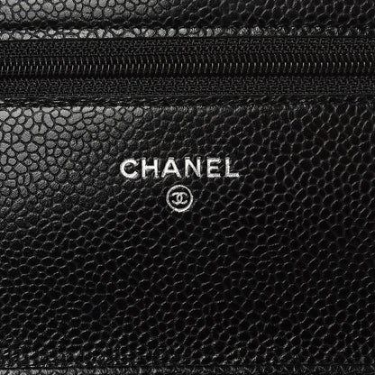 Chanel Caviar Quilted Wallet On Chain WOC Black 6 of 9