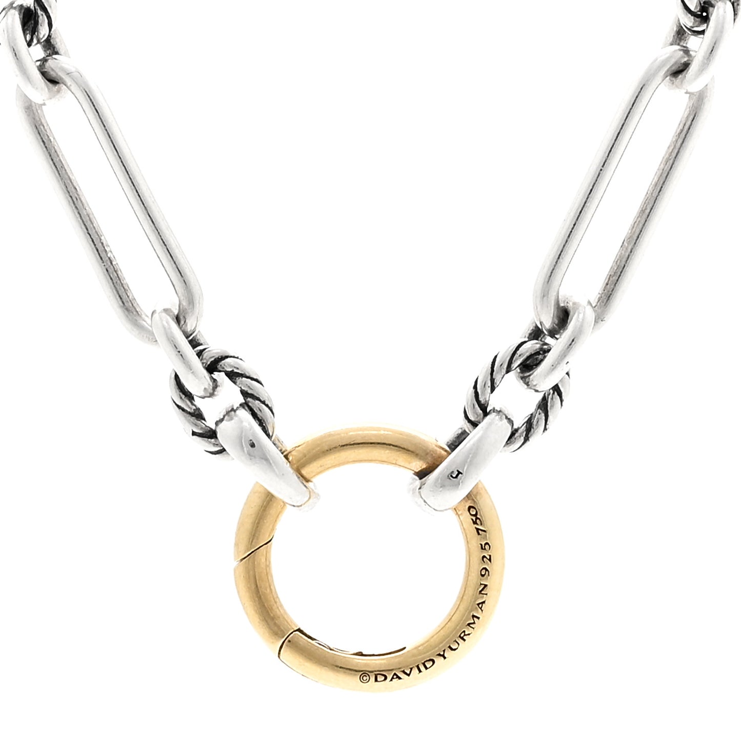 Sterling Silver 18K Yellow Gold Lexington Chain Necklace