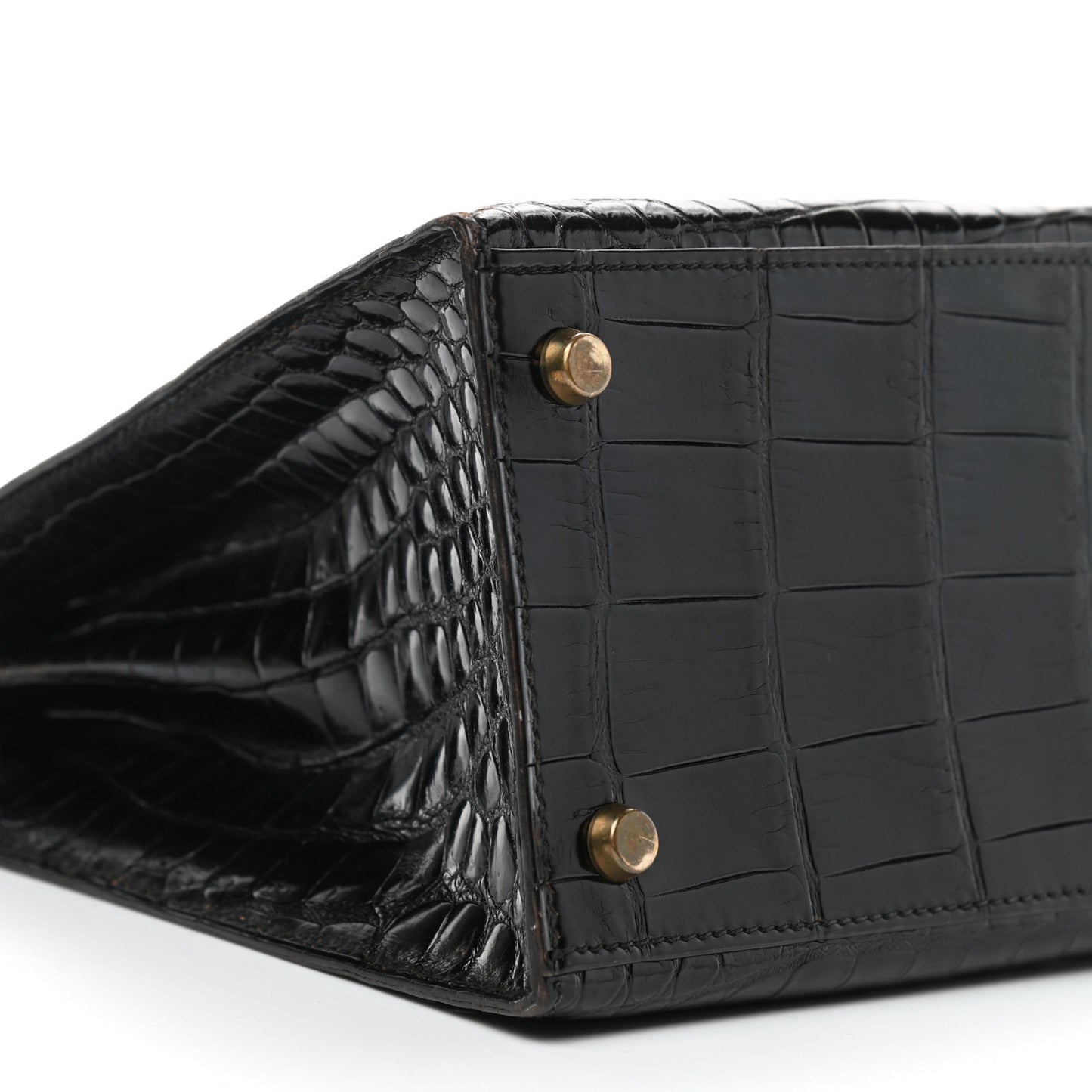 Shiny Niloticus Crocodile Kelly Sellier 28 Black