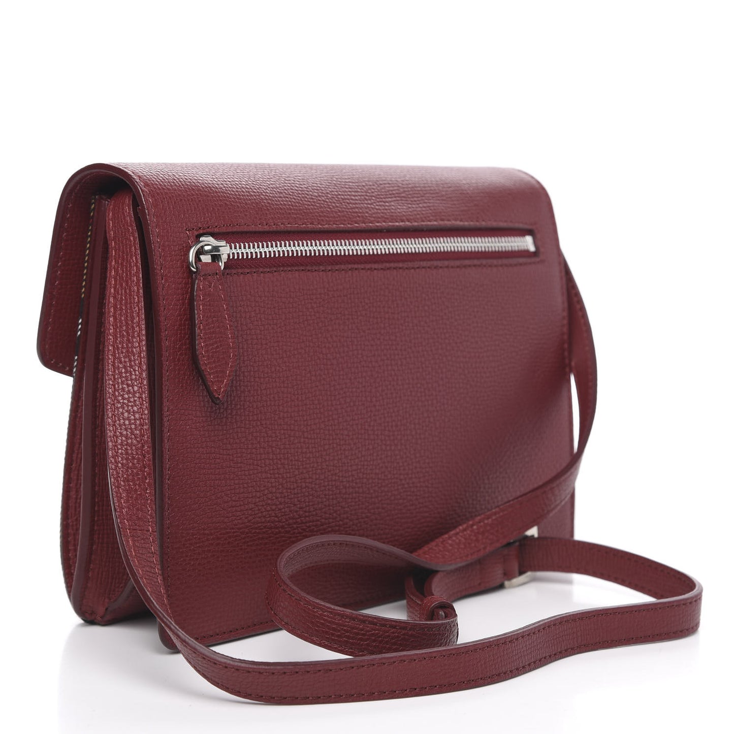 Derby Calfskin House Check Mini Macken Crossbody Bag Russet Red
