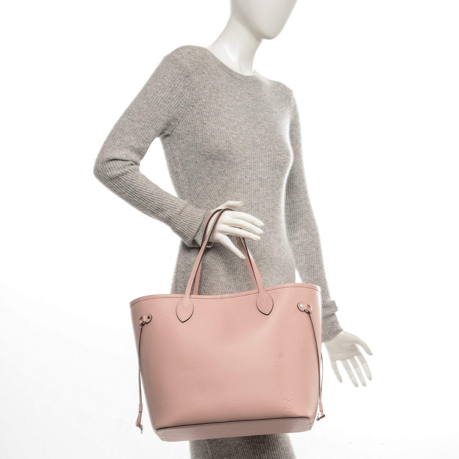 Louis Vuitton Epi Neverfull MM Rose Ballerine 2 of 9