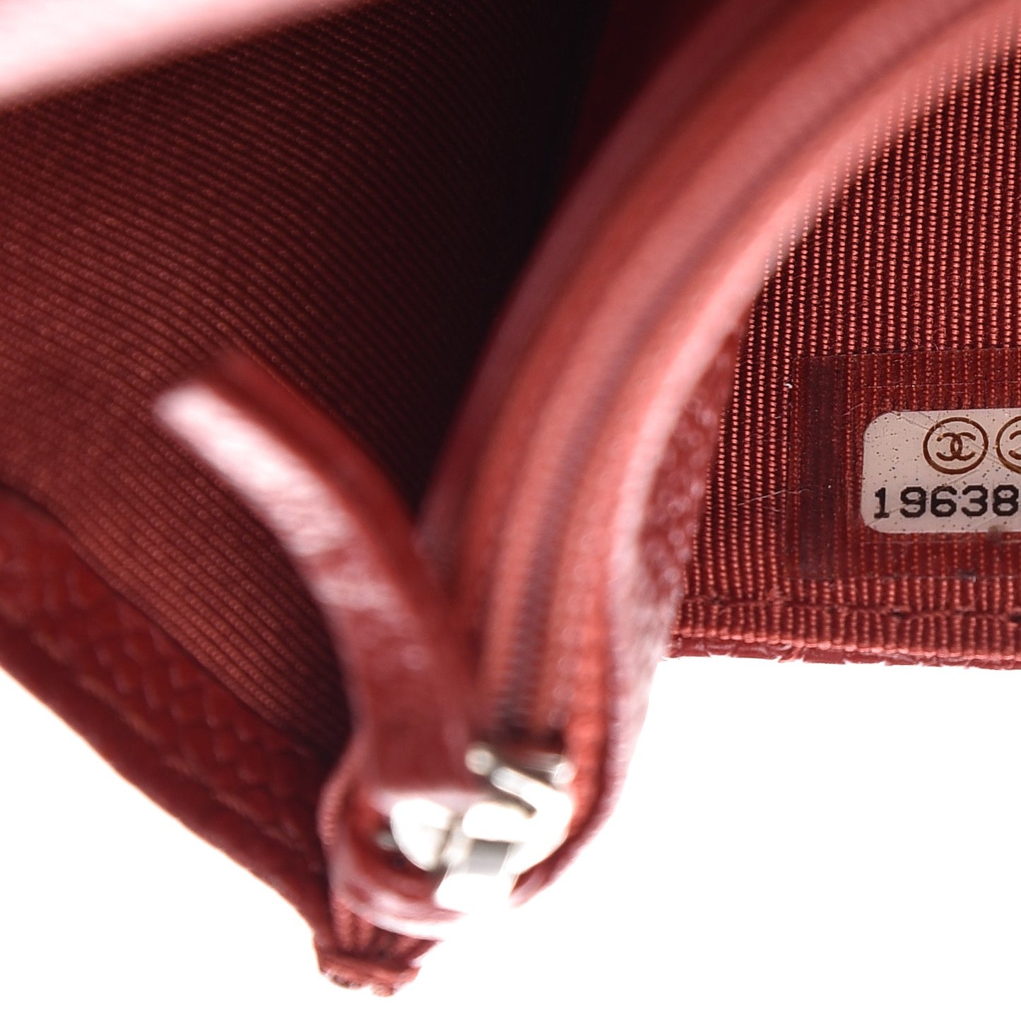 Caviar Quilted Wallet on Chain WOC Red