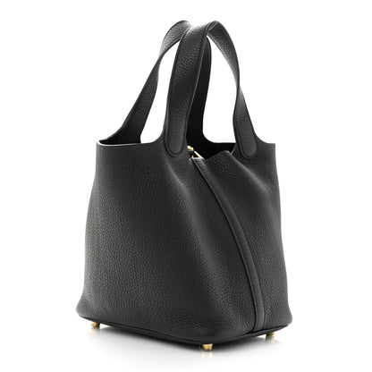 Hermes Taurillon Clemence Picotin Lock 18 PM Black 3 of 11