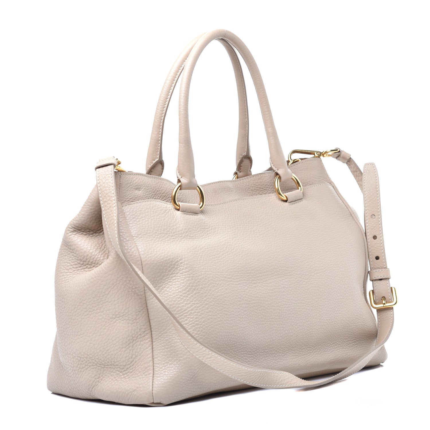 Prada Vitello Daino Tote Sabbia 3 of 9