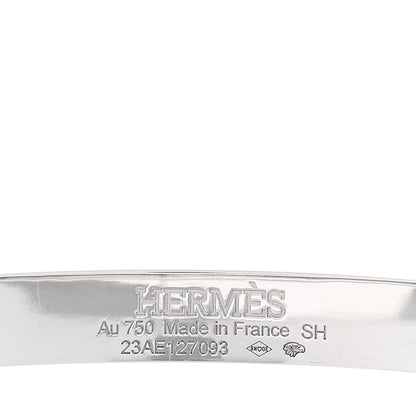 Hermes 18K White Gold Diamond PM Kelly Pave Bracelet SH 3 of 4