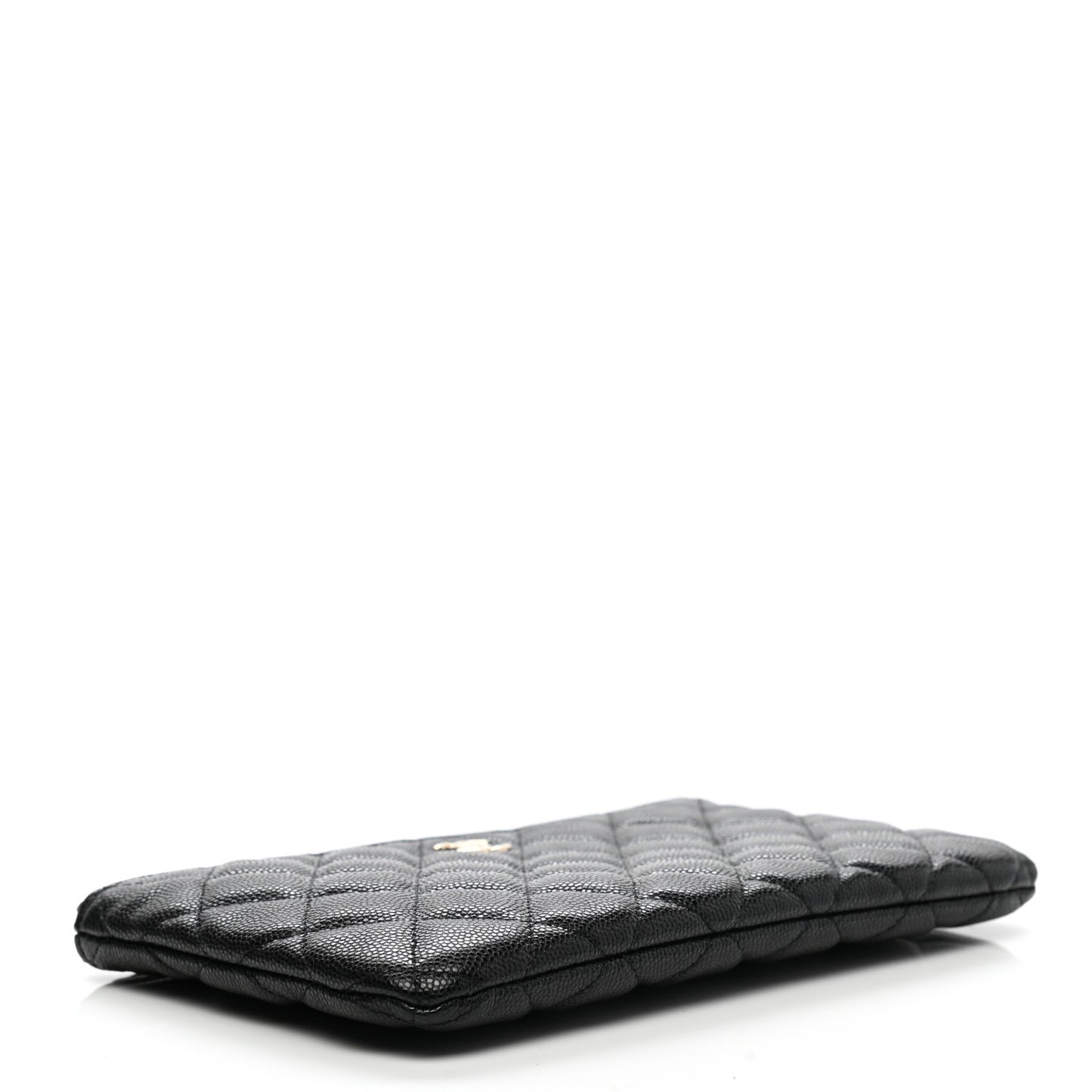 Caviar Quilted Cosmetic Case Black