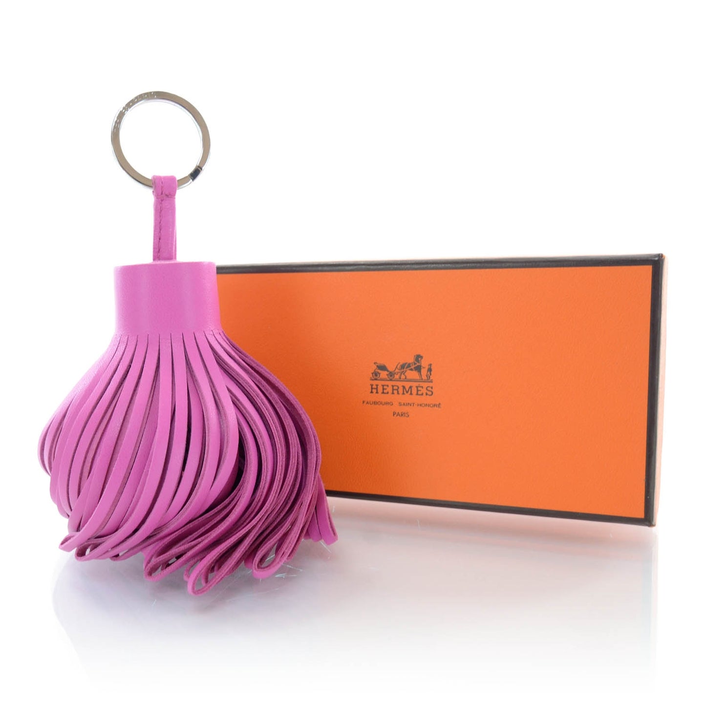 Lambskin Large Carmen Tassel Key Holder Rose Tyrien