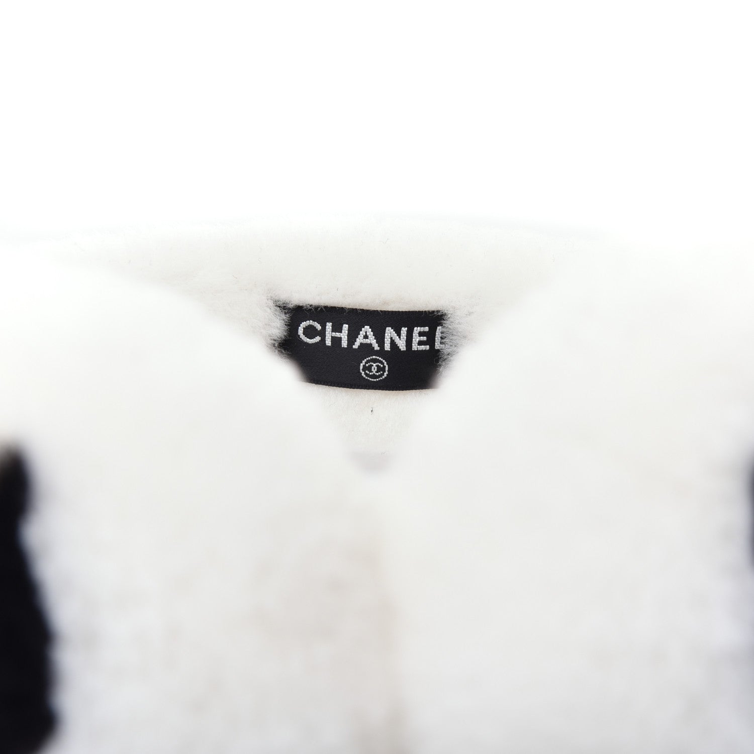 Chanel Shearling CC Ear Muffs White Black 5 of 7
