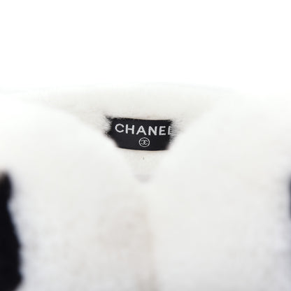 Chanel Shearling CC Ear Muffs White Black 5 of 7