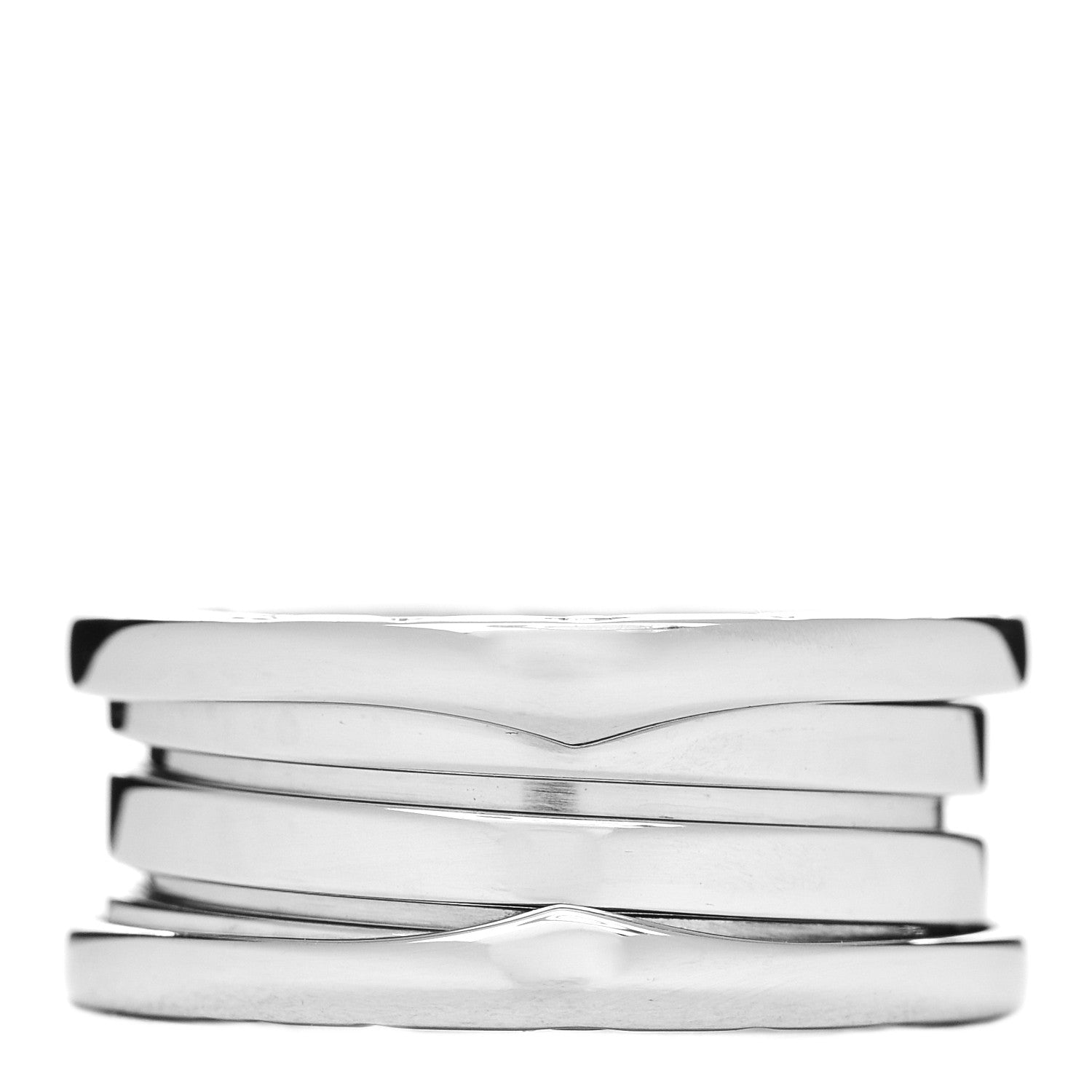 Bulgari 18K White Gold B.Zero1 Three-Band Ring 51 5.75 1 of 6