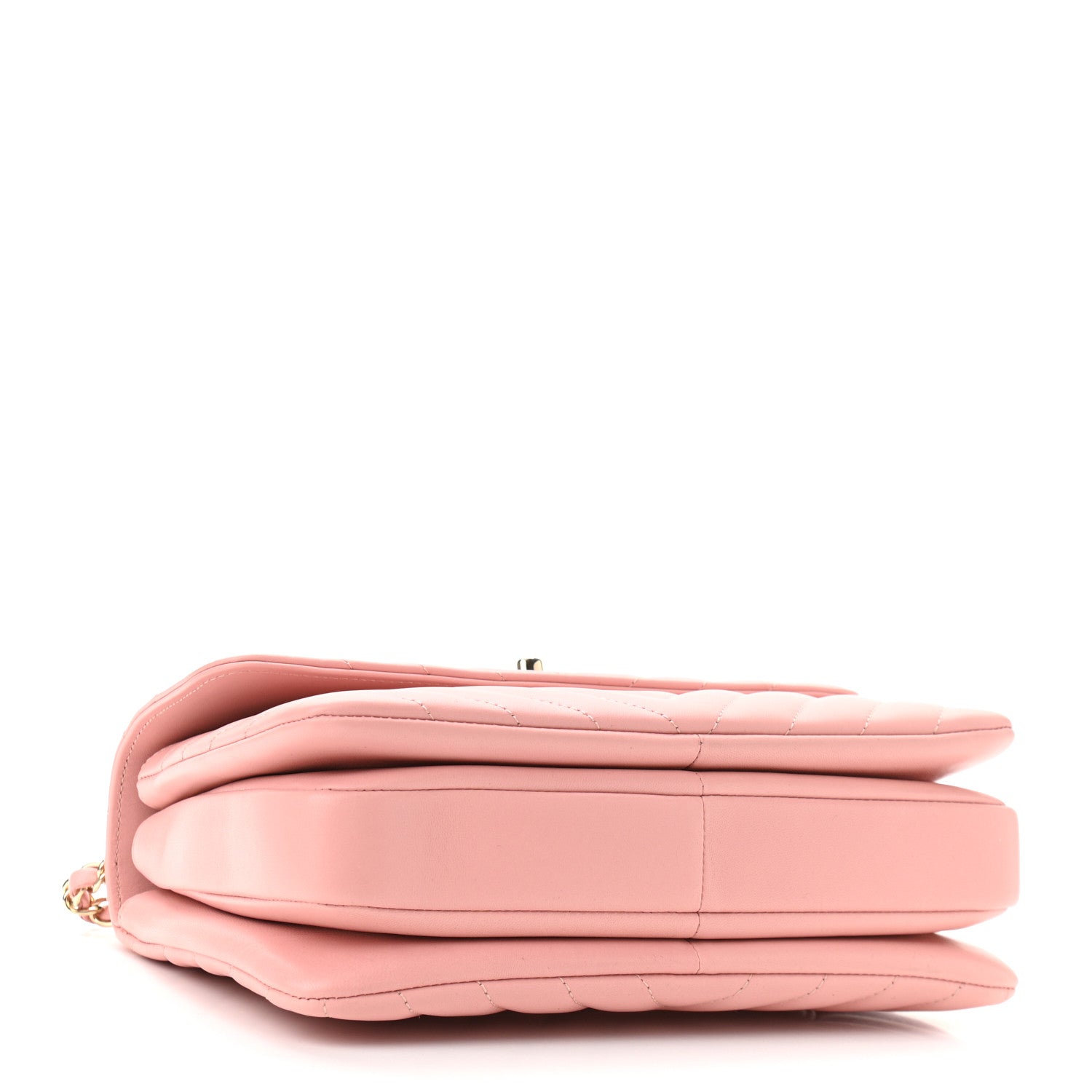 Chanel Lambskin Chevron Quilted Small Trendy CC Dual Handle Flap Bag Light Pink 4 of 11