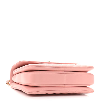 Chanel Lambskin Chevron Quilted Small Trendy CC Dual Handle Flap Bag Light Pink 4 of 11