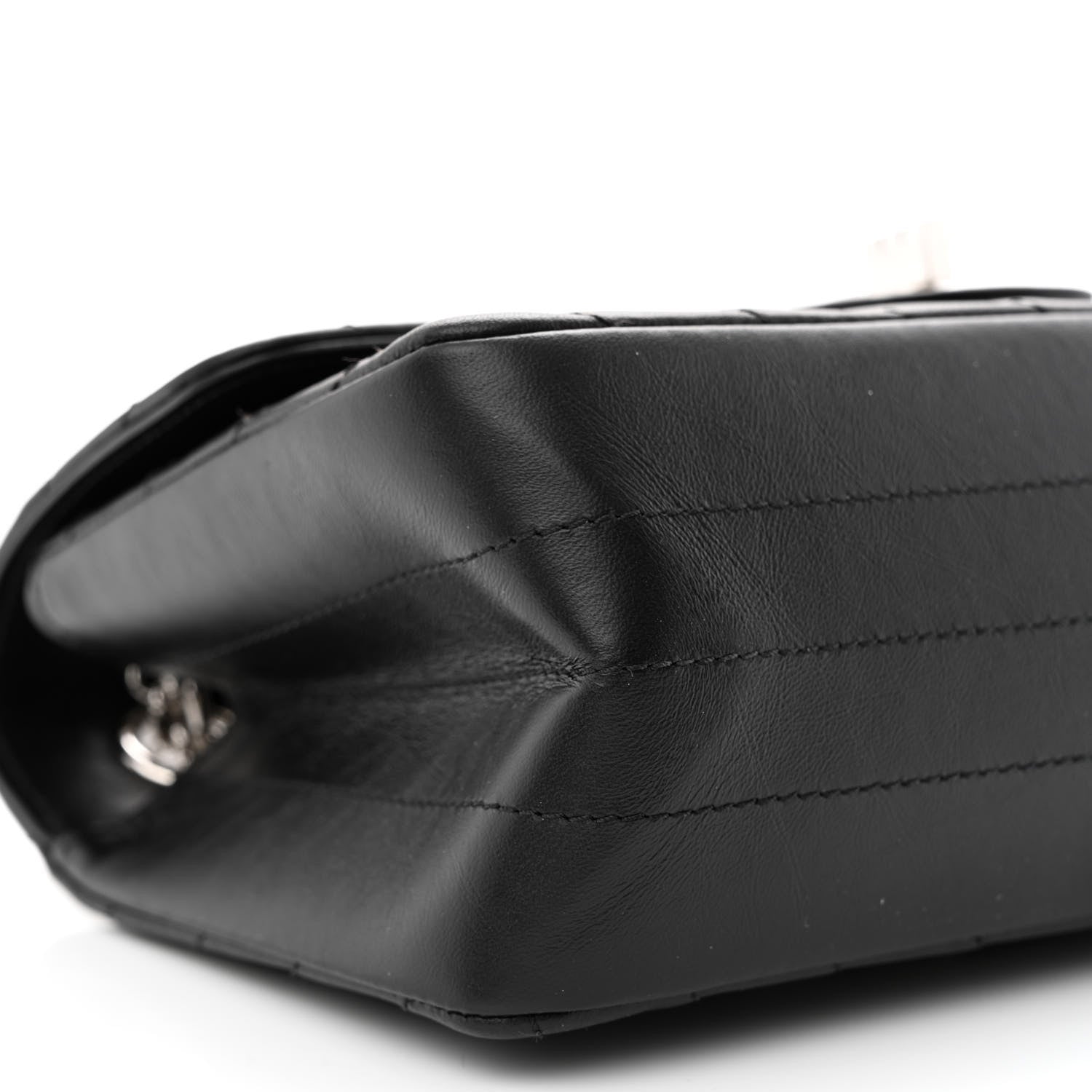 Chanel Aged Calfskin Chevron Quilted 2.55 Reissue Mini Flap Black 9 of 11