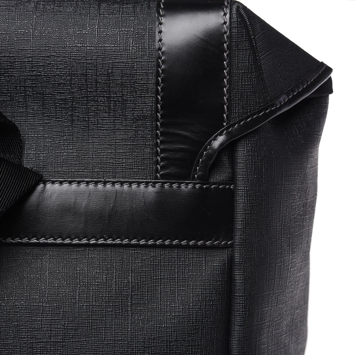 Gucci Coated Canvas Interlocking G Double Buckle Backpack Black 13 of 13