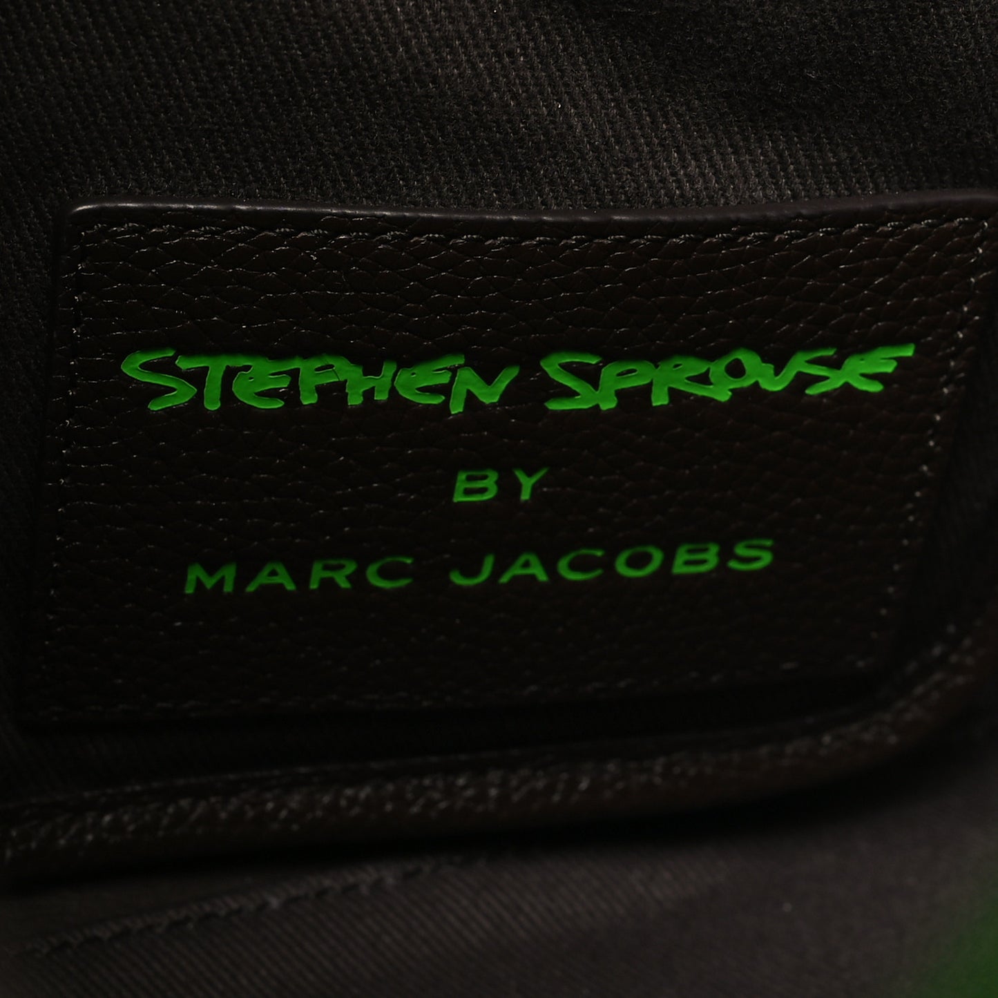 X STEPHEN SPROUSE Grained Calfskin Medium The Tote Bag Green