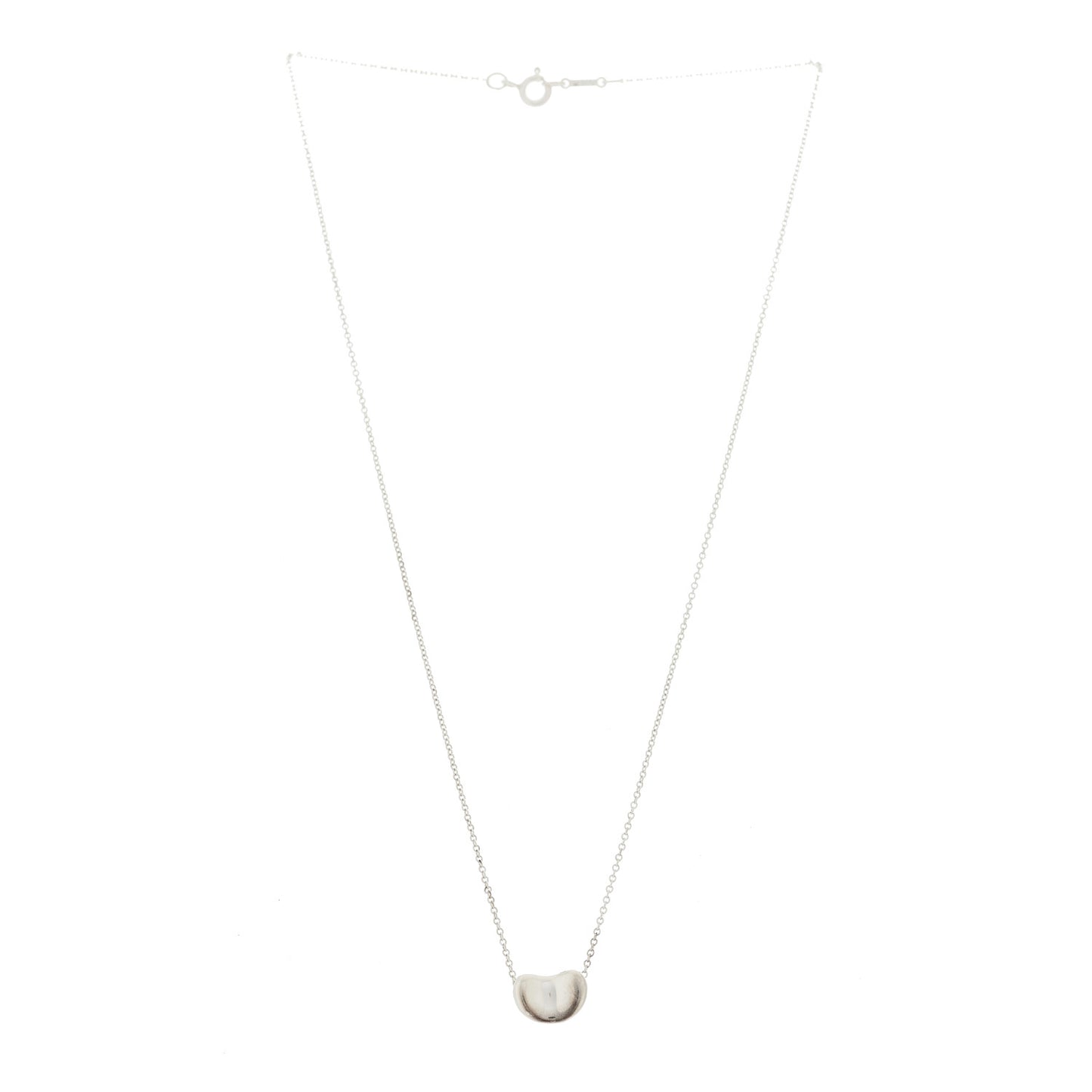 Sterling Silver 11mm Elsa Peretti Bean Pendant Necklace