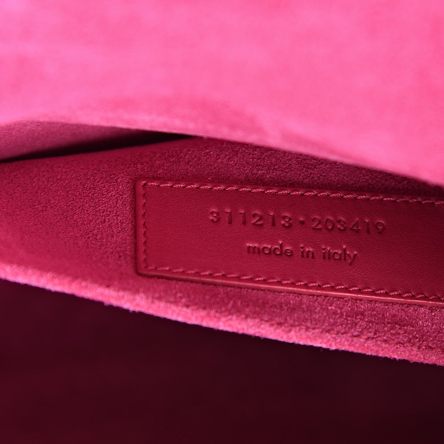 Calfskin Classic Y Ligne Clutch Fuchsia