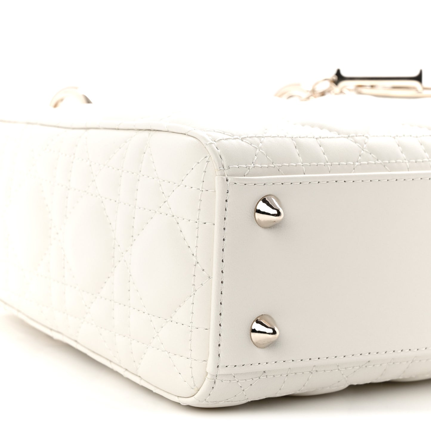 Lambskin Cannage Small My ABCDior Lady Dior White