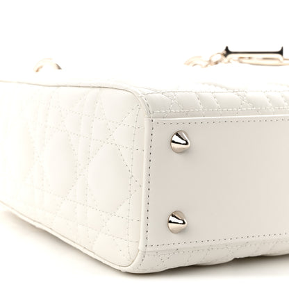 Christian Dior Lambskin Cannage Small My ABCDior Lady Dior White 9 of 10