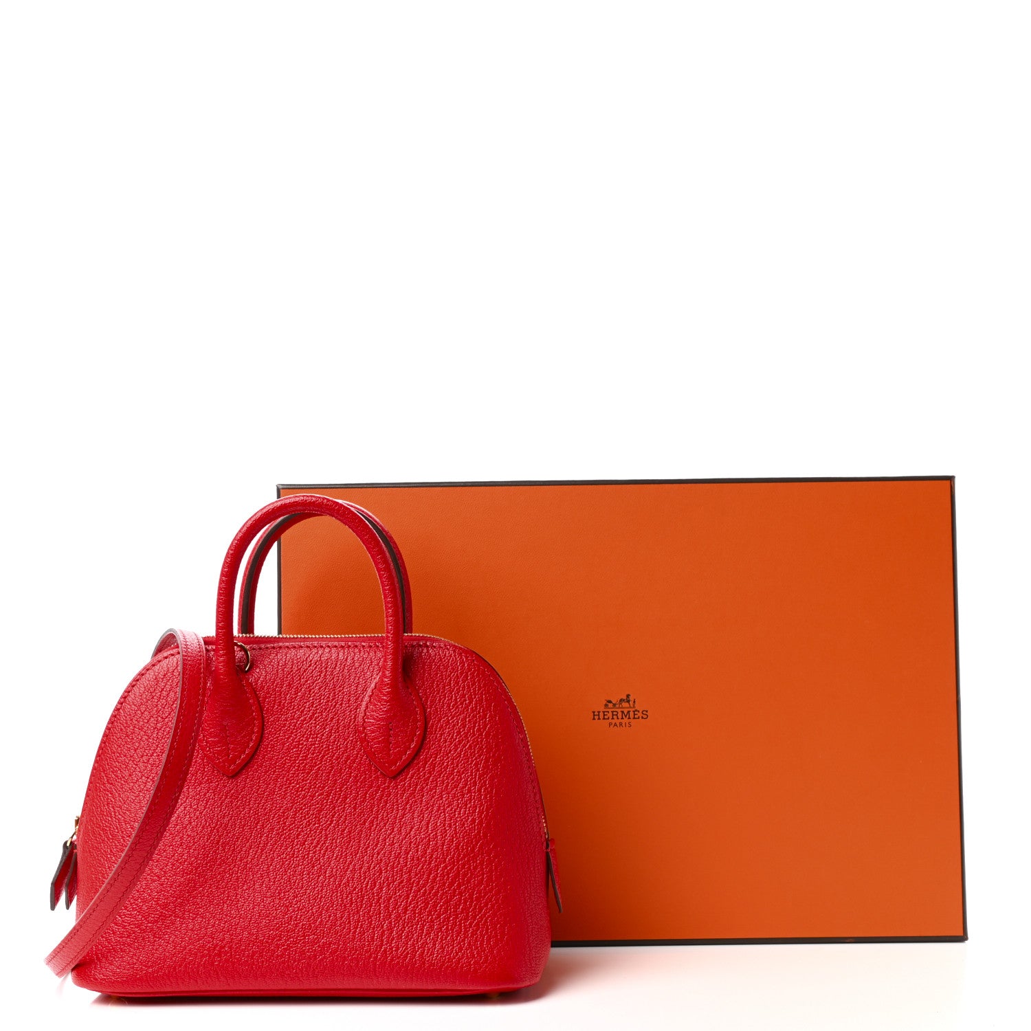 Hermes Chevre Mysore Mini 1923 Bolide Rouge De Coeur 10 of 10