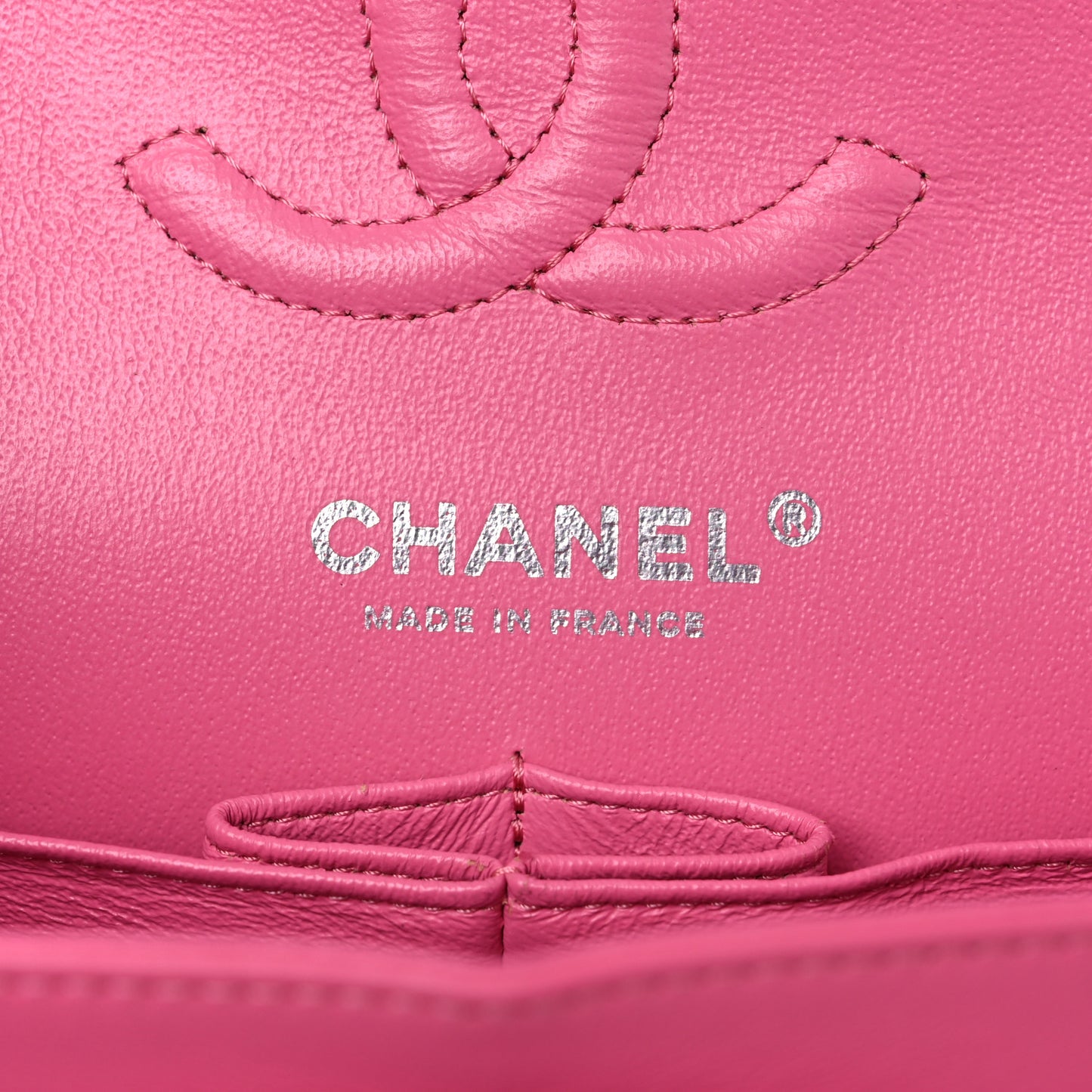 Lambskin Quilted Small Double Flap Pink