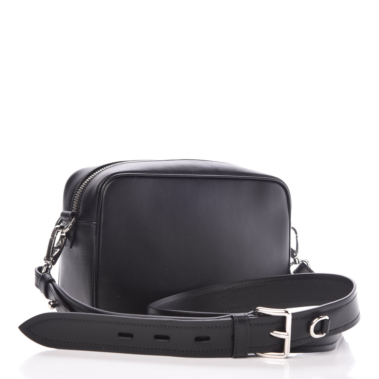 Prada City Calfskin Racing Logo Camera Bag Black Fuxia 3 of 7