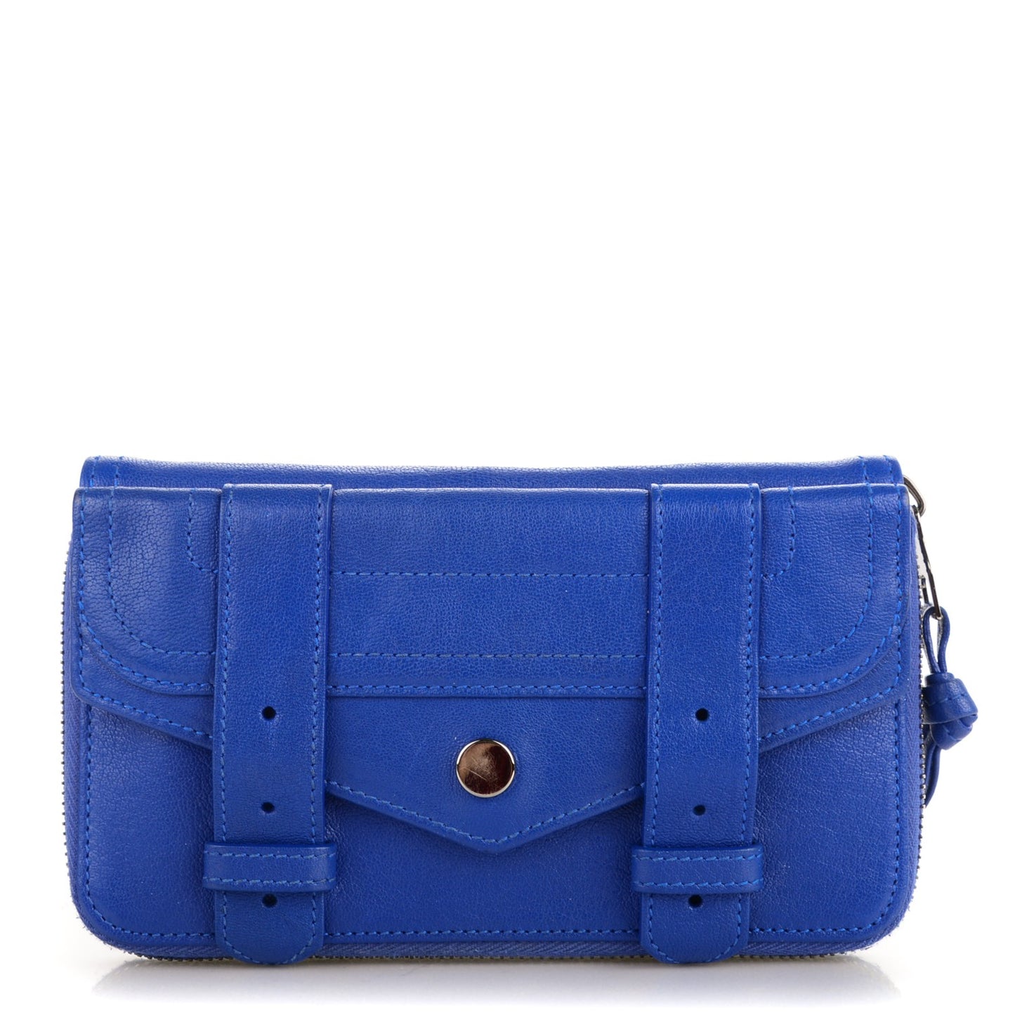Lambskin PS1 Large Zip Around Wallet Royal Blue
