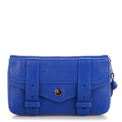 Proenza Schouler Lambskin PS1 Large Zip Around Wallet Royal Blue 1 of 6